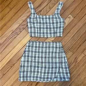 ABERCROMBIE & FITCH two piece plaid skirt set SIZE XS **NEW W TAGS